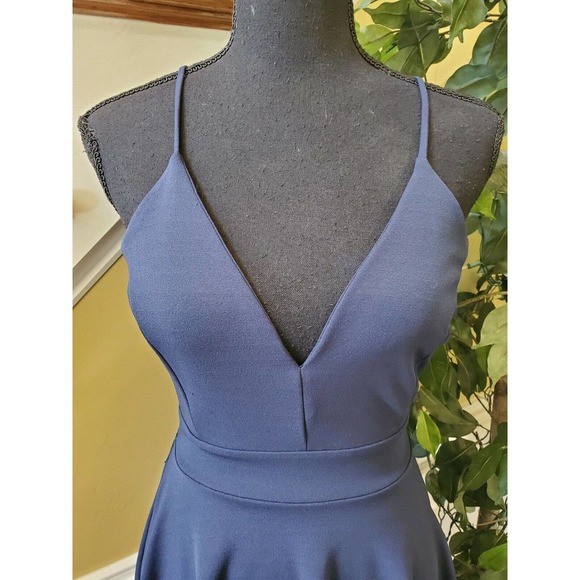 Windsor - Navy Blue - Open Back - Lace Hi-low Dress - Size Small - Picture 5 of 10